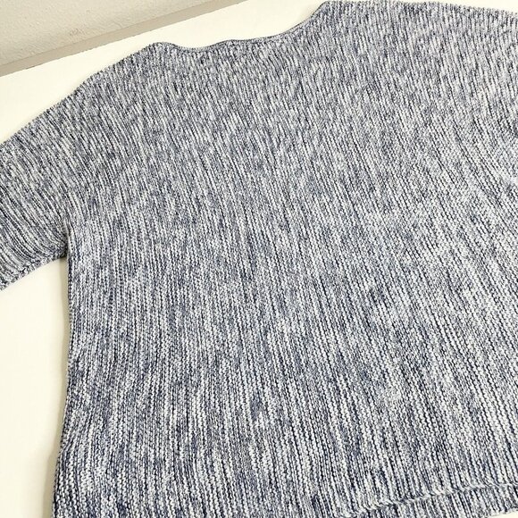 H&M Size M Women's Oversized Sweater Pullover Knit Blue 3/4 Sleeve - Picture 7 of 8